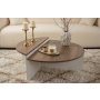 HANAH HOME Sto za dnevnu sobu Orion Walnut White - slika 1