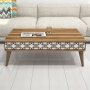 HANAH HOME Sto za dnevnu sobu City Walnut White - slika 2