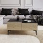 HANAH HOME Sto za dnevnu sobu Mia Travertine Anthracite - slika 1