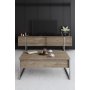 HANAH HOME Sto za dnevnu sobu Luxe Walnut Silver - slika 2