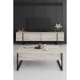 HANAH HOME Sto za dnevnu sobu Luxe Travertine Black - slika 3
