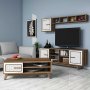 HANAH HOME Set za dnevnu sobu Ayla Walnut White - slika 1