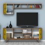 HANAH HOME Set za dnevnu sobu Ayla Walnut Yellow - slika 3