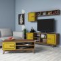HANAH HOME Set za dnevnu sobu Ayla Walnut Yellow - slika 1
