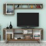 HANAH HOME Set za dnevnu sobu Inci Walnut White - slika 3