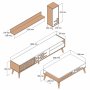 HANAH HOME Set za dnevnu sobu Valensiya Walnut - slika 5