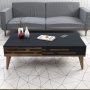 HANAH HOME Set za dnevnu sobu Valensiya Walnut Anthracite - slika 2