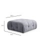 Atelier del Sofa Tabure Amaris Pouffe Grey - slika 2