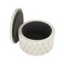 HANAH HOME Tabure Nilka Kapitone Pouffe White - slika 2