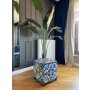 HANAH HOME Tabure Jungle Scar Pouffe Blue - slika 1