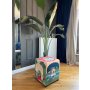 HANAH HOME Tabure Jungle Scar Pouffe Pink - slika 1
