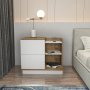 HANAH HOME Noćni stočić Rena White Oak - slika 1