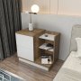 HANAH HOME Noćni stočić Rena White Walnut - slika 2
