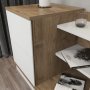 HANAH HOME Noćni stočić Rena White Walnut - slika 3