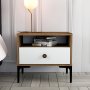 HANAH HOME Noćni stočić Lizbon 530 Walnut White - slika 2