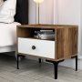 HANAH HOME Noćni stočić Lizbon 530 Walnut White - slika 1