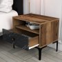 HANAH HOME Noćni stočić Lizbon 534 Walnut Black - slika 3