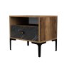 HANAH HOME Noćni stočić Lizbon 534 Walnut Black - slika 4