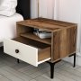 HANAH HOME Noćni stočić Lizbon 533 Walnut Cream - slika 3
