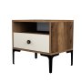 HANAH HOME Noćni stočić Lizbon 533 Walnut Cream - slika 4