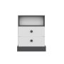 HANAH HOME Noćni stočić Life White Anthracite - slika 4