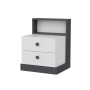 HANAH HOME Noćni stočić Life White Anthracite - slika 5
