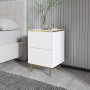 HANAH HOME Noćni stočić Imaj White Gold - slika 1