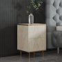 HANAH HOME Noćni stočić Imaj Travertine Gold - slika 2