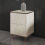 HANAH HOME Noćni stočić Imaj Travertine Gold - slika 3