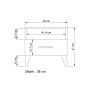 HANAH HOME Noćni stočić Henna 1701 White - slika 4