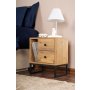 HANAH HOME Noćni stočić Glimmer Atlantic Pine Black - slika 1