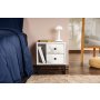 HANAH HOME Noćni stočić Glimmer Fressia Marble Black - slika 3