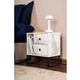 HANAH HOME Noćni stočić Glimmer Fressia Marble Black - slika 1