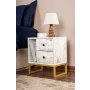 HANAH HOME Noćni stočić Glimmer Fressia Marble Gold - slika 1