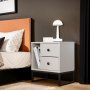 HANAH HOME Noćni stočić Glimmer Grey Black - slika 2