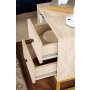 HANAH HOME Noćni stočić Glimmer Travertine Gold - slika 4