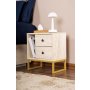 HANAH HOME Noćni stočić Glimmer Travertine Gold - slika 1