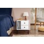 HANAH HOME Noćni stočić Glimmer White Black - slika 3