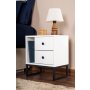 HANAH HOME Noćni stočić Glimmer White Black - slika 1