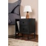 HANAH HOME Noćni stočić Glimmer Wood Black Black - slika 1
