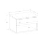 HANAH HOME Noćni stočić Rıbes Walnut - slika 5