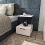 HANAH HOME Noćni stočić Tekoba White - slika 1