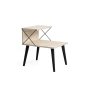 HANAH HOME Noćni stočić Cross Black Travertine - slika 3