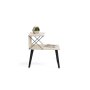 HANAH HOME Noćni stočić Cross Black Travertine - slika 4
