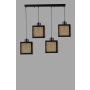 OPVIQ Kumsal 4 Lu Sıralı Siyah Rattan Avize luster - slika 2
