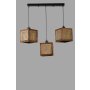 OPVIQ Kumsal 3 Lu Sıralı Ceviz Rattan Avize lusteri - slika 2