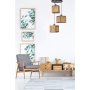 OPVIQ Kumsal 3 Lu Tepsili Ceviz Rattan Avize luster - slika 2