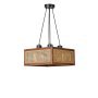 OPVIQ Kumsal 4 Lu Kare Ceviz Rattan Avize luster - slika 1