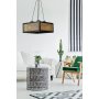 OPVIQ Kumsal Kare 4 Lu Siyah Rattan Avize luster - slika 3