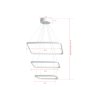 OPVIQ Trinity Square Set White Body White Light Beli luster - slika 5
